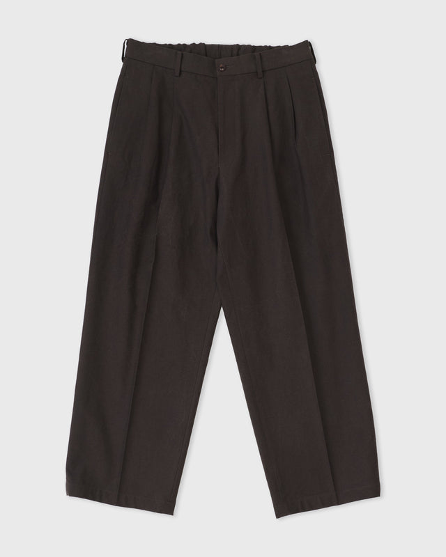 DOUBLE PLEATED TROUSERS, BROWN