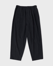 DOUBLE PLEATED WIDE EASY PANTS, BLACK