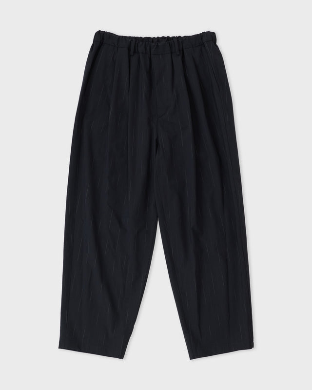 DOUBLE PLEATED WIDE EASY PANTS, BLACK