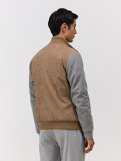 Blouson Bi Mati Re Et Gris