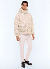 Camouflage quilted down jacket