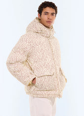 Camouflage quilted down jacket