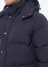 Quilted water-repellent down coat