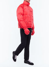 Down Jacket With Removable Mittens