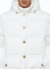 Water-repellent down jacket with hood
