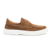 Drake Boat Shoe in Cognac Suede