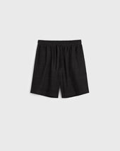 Henri Raw Silk Drawstring Short - Black