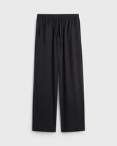 Alio Washed Silk Drawstring Trouser - Black