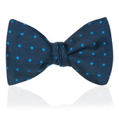 Medium Spot 2 5 Inch Silk Thistle Bow Tie In And Blue