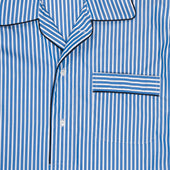 Exclusive Budd Stripe Cotton Nightshirt in Edwardian Blue