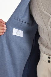 Dusty Blue Overcoat Made In Italy
