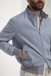 Dusty Blue Short Jacket Made In Italy