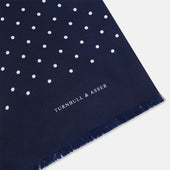 And White Spotted Silk Scarf