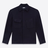 Navy Greenwich Knitted Overshirt