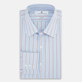 And Burgundy Multi Stripe Westminster Shirt