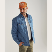 Men's Quilted Denim Shacket