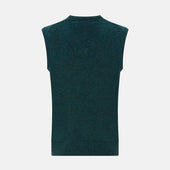 Melange V Neck Cashmere Vest