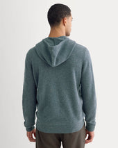 The Felted Merino Hoodie | Heather Midnight Navy