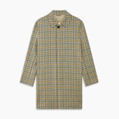 Green And Blue Multi Check Wool Elliot Coat
