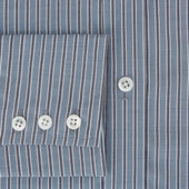 Grey Ticking Stripe Mayfair Shirt