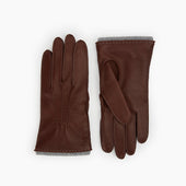 Dark Grey Cashmere Lined Hairsheep Leather Gloves