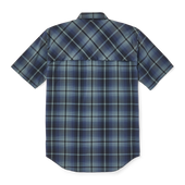 Twin Lakes Short Sleeve Sport Shirt - Navy/grey Plaid