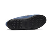 CABRIO/DAMIER NOIRE-VELOURS BLEU