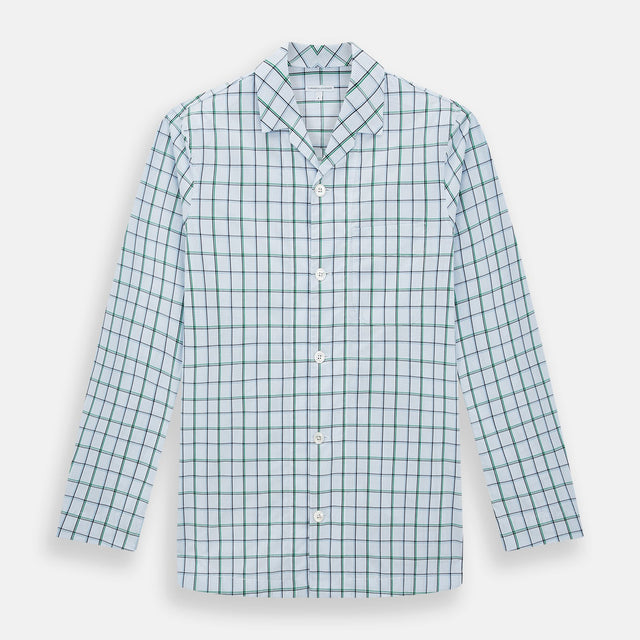 Green and Blue Check Pyjama Shirt