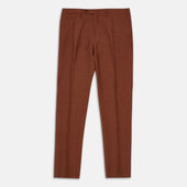 Rust Linen-Wool-Silk Gerry Trousers