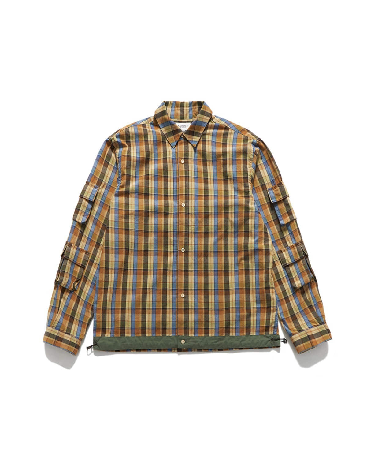 MAGAZINE POUCH SHIRTS / MULTI BROWN CHECK