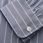 Pale And White Pinstripe Cotton Blend Sussex Nightshirt