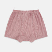 Red Fine Bengal Stripe Godfrey Boxer Shorts