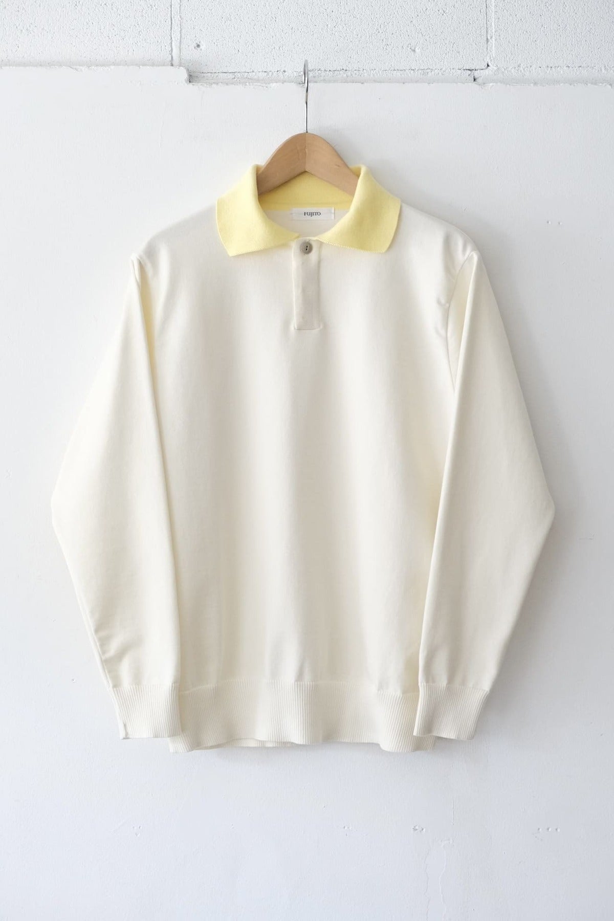 FUJITO Rugger Sweater 'David' Off White/Lemon,Navy/Lavender | Directors Web Shop powered by BASE