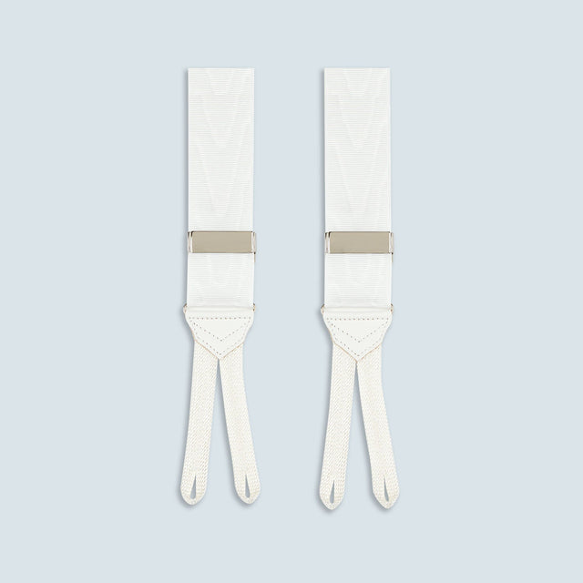 White Adjustable Formal Braces