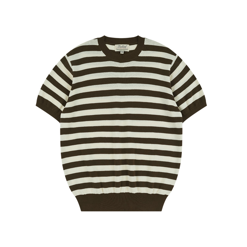 Essential Comfort Short Sleeve Round Knit Ivory
