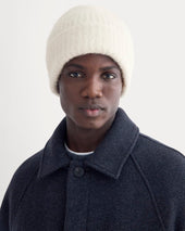 Plush Alpaca Beanie | Bone