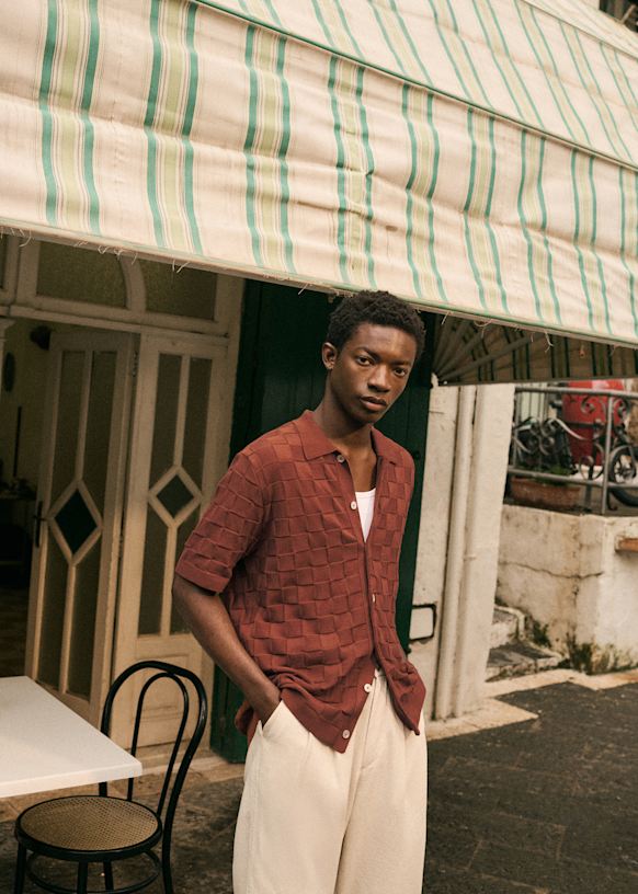 Astor Mesh Shirt Rust