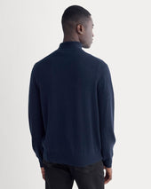 Cashmere Quarter Zip Sweater | Navy