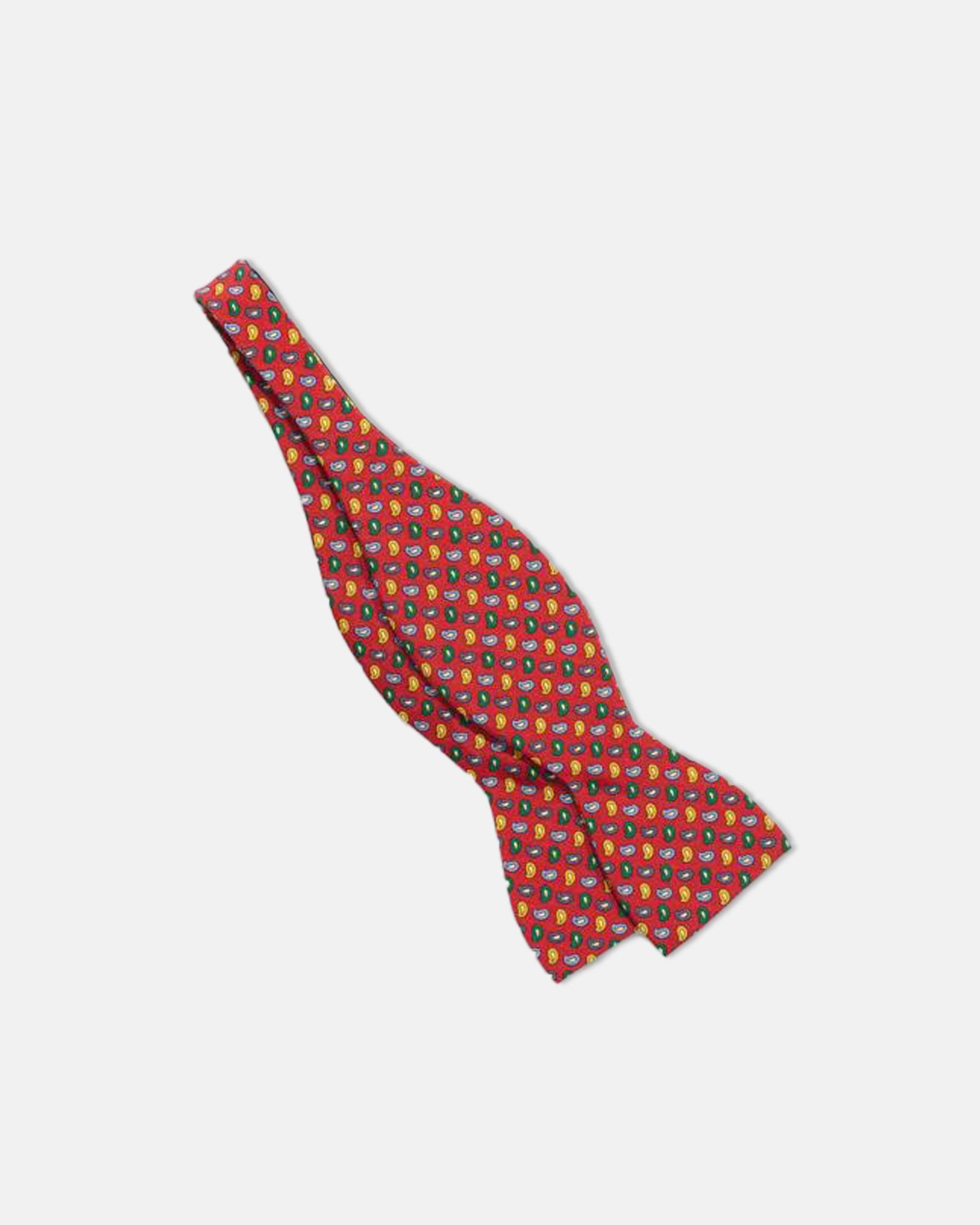 Red Green Pine Cones Irish Poplin Bow Tie