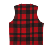 Mackinaw Wool Vest - Red/black Plaid