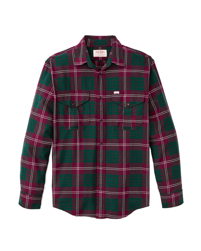 Lightweight Alaskan Guide Shirt - Green / Burgundy / Multi Plaid