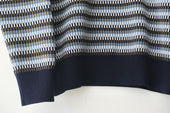 Fujito Knit Polo Sweater Pink Mosaic Navy Mosaic Directors Web Shop Powered By Base