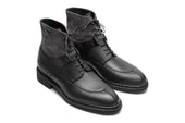 BEAUMONT/ACTEM NOIRE-LISSE NOIR ET VELOURS GRUNGE