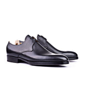 Two eyelet Derby - Black Russian calf, fully equiped