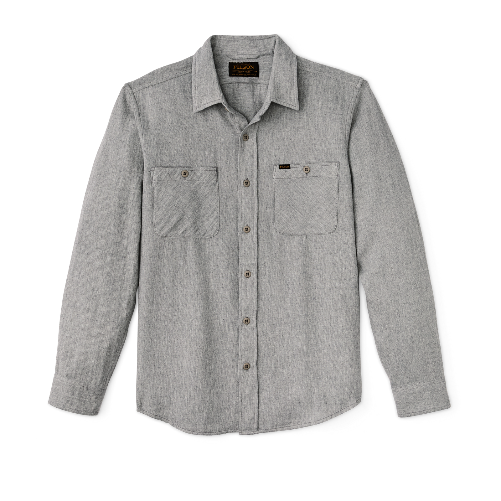 The Rangeland Flannel Shirt - Light Heather Gray