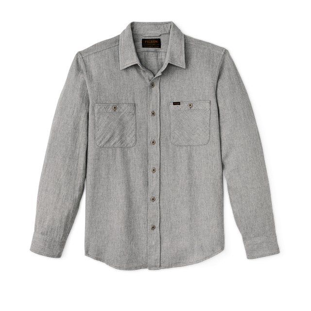 The Rangeland Flannel Shirt - Light Heather Gray