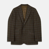 Green Multi Check Cashmere Barrington Blazer