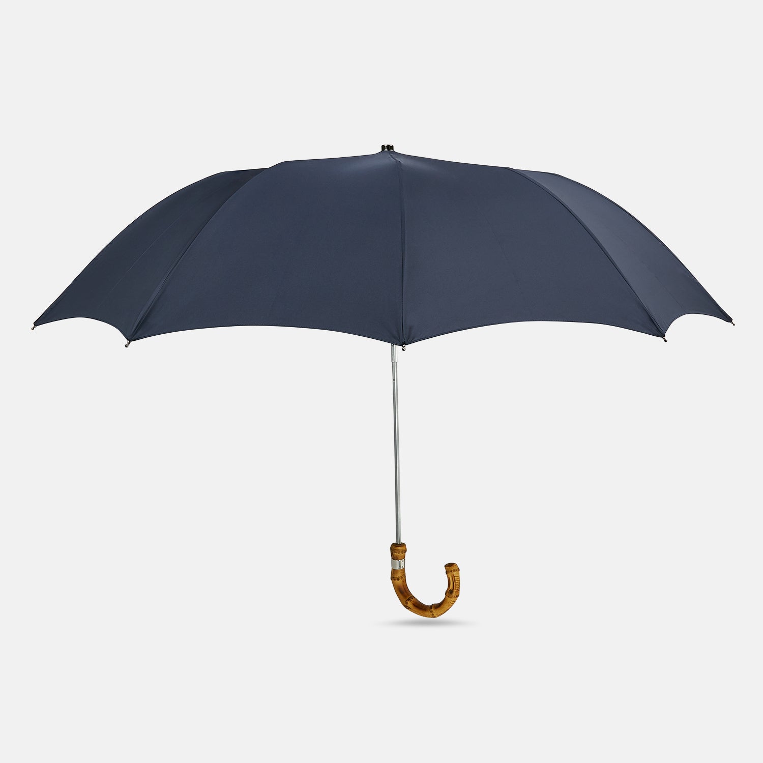 Telescopic Umbrella With Whangee Crook Handle