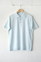 FUJITO Knit Polo 'Easy' Sax,Dark Brown,Emerald | Directors Web Shop powered by BASE