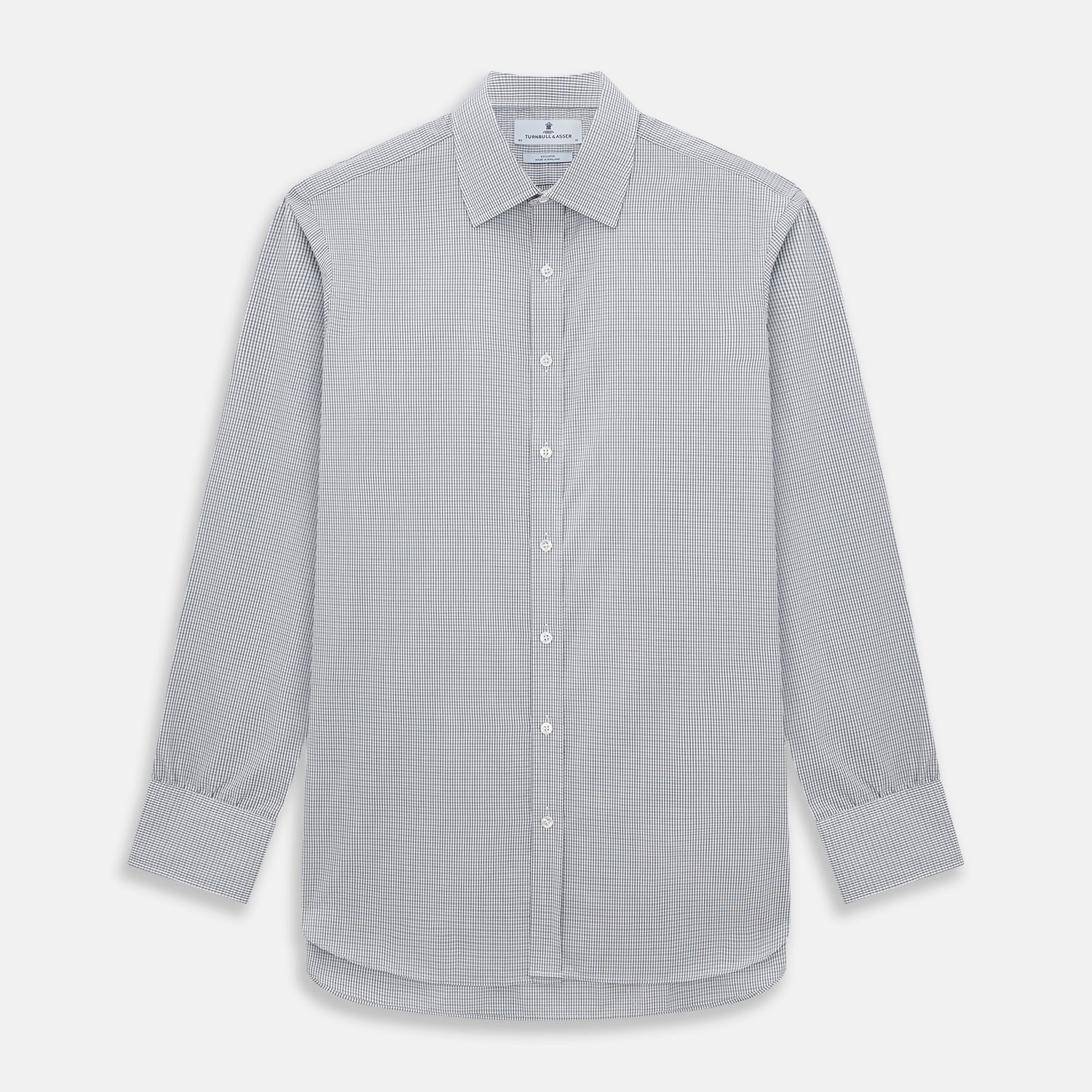 Midnight Blue Micro Tattersall Check Mayfair Shirt